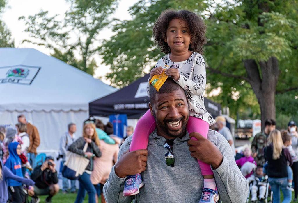 Father and girl